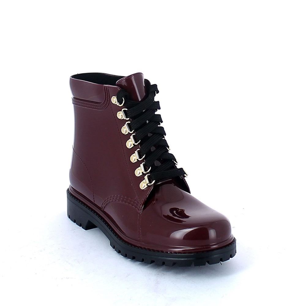 Classic model of Short laced up walking boot in pvc