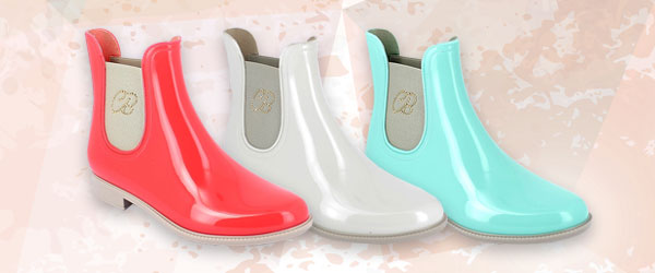 New Chelsea model boots in PVC with rhinestone application