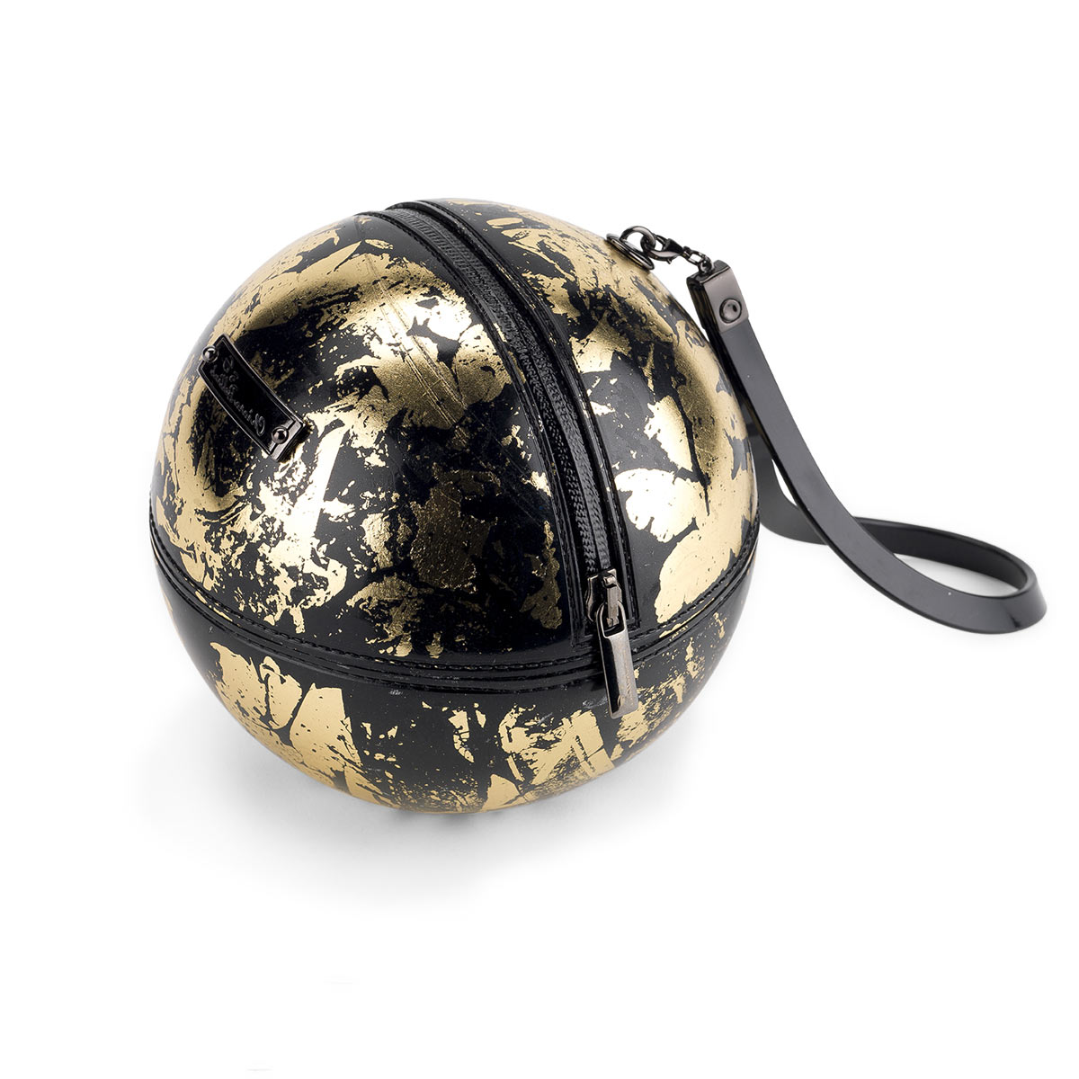 Borsa sfera “Rock’n’Ball” con lamina oro o argento