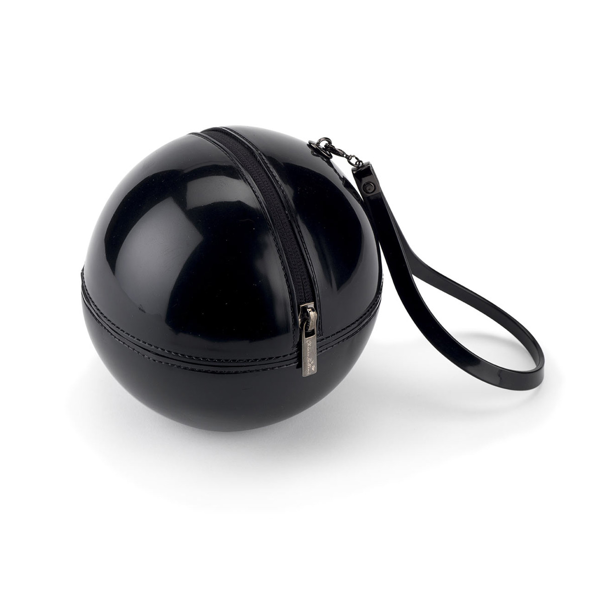 "Rock'n ball" sphere bag in solid colour bright PVC