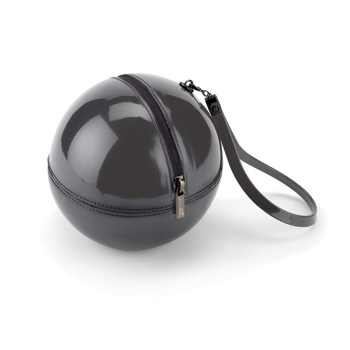 "Rock'n ball" sphere bag in solid colour bright PVC