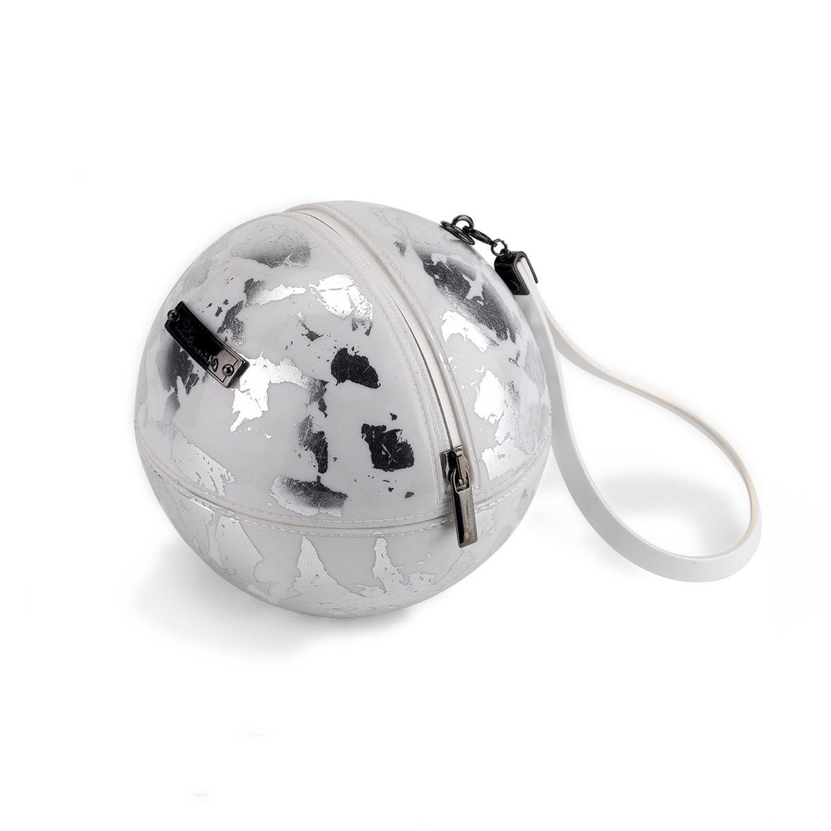 Borsa sfera “rock’n’ball” con lamina argento