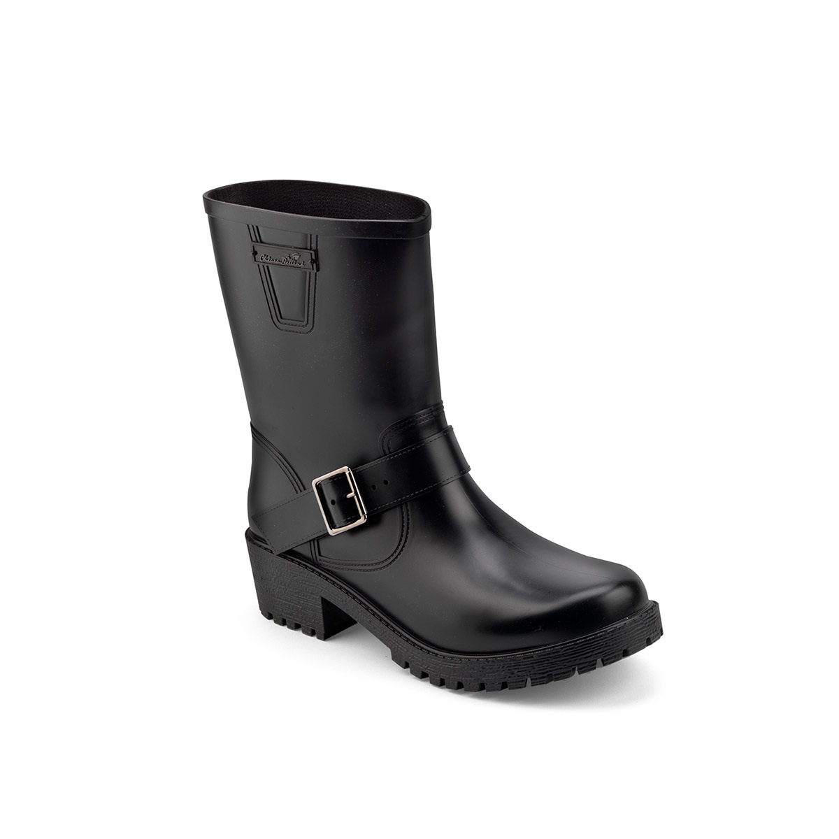 Pvc Biker boot for women with strap