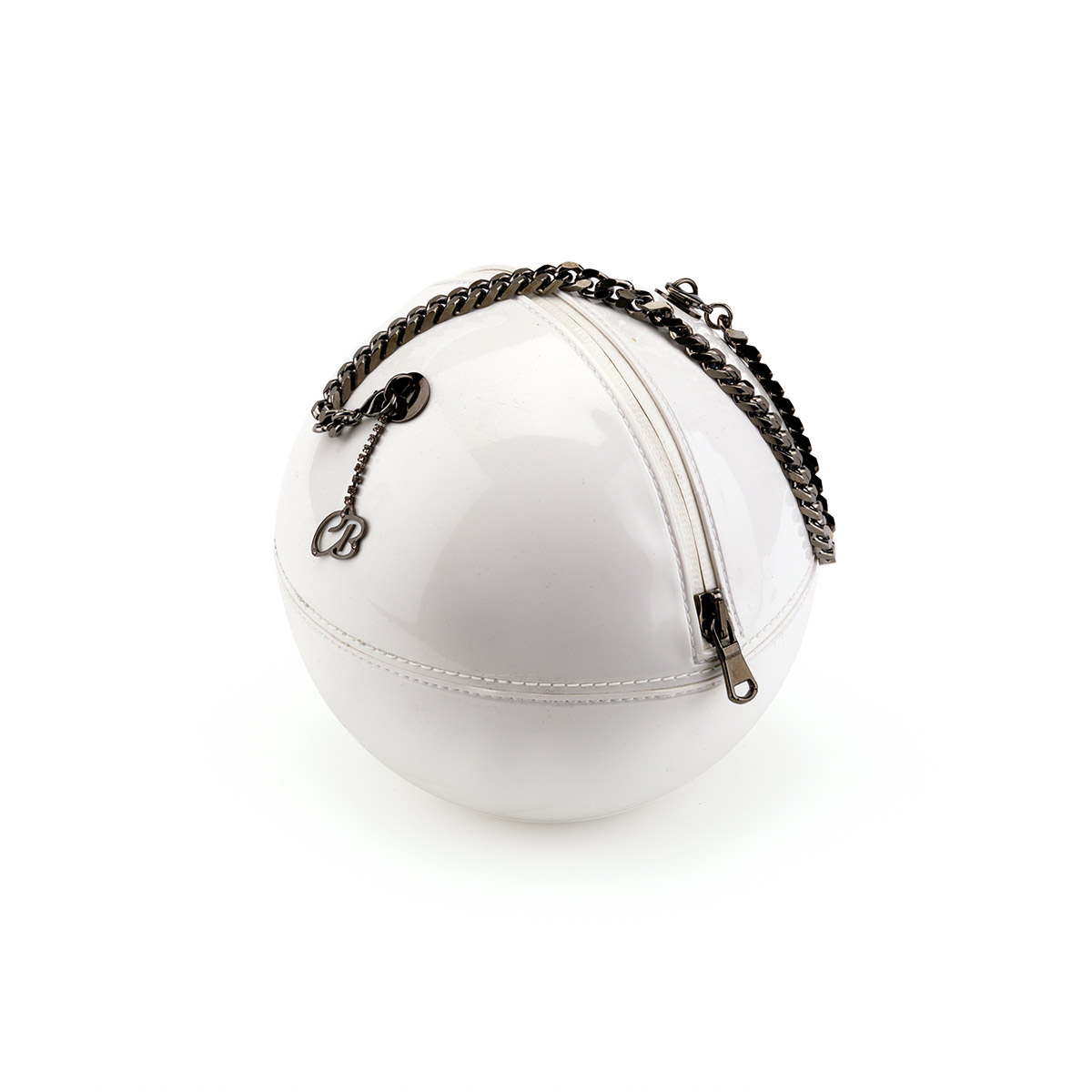 Pvc Sphere Bag with chain and pendant