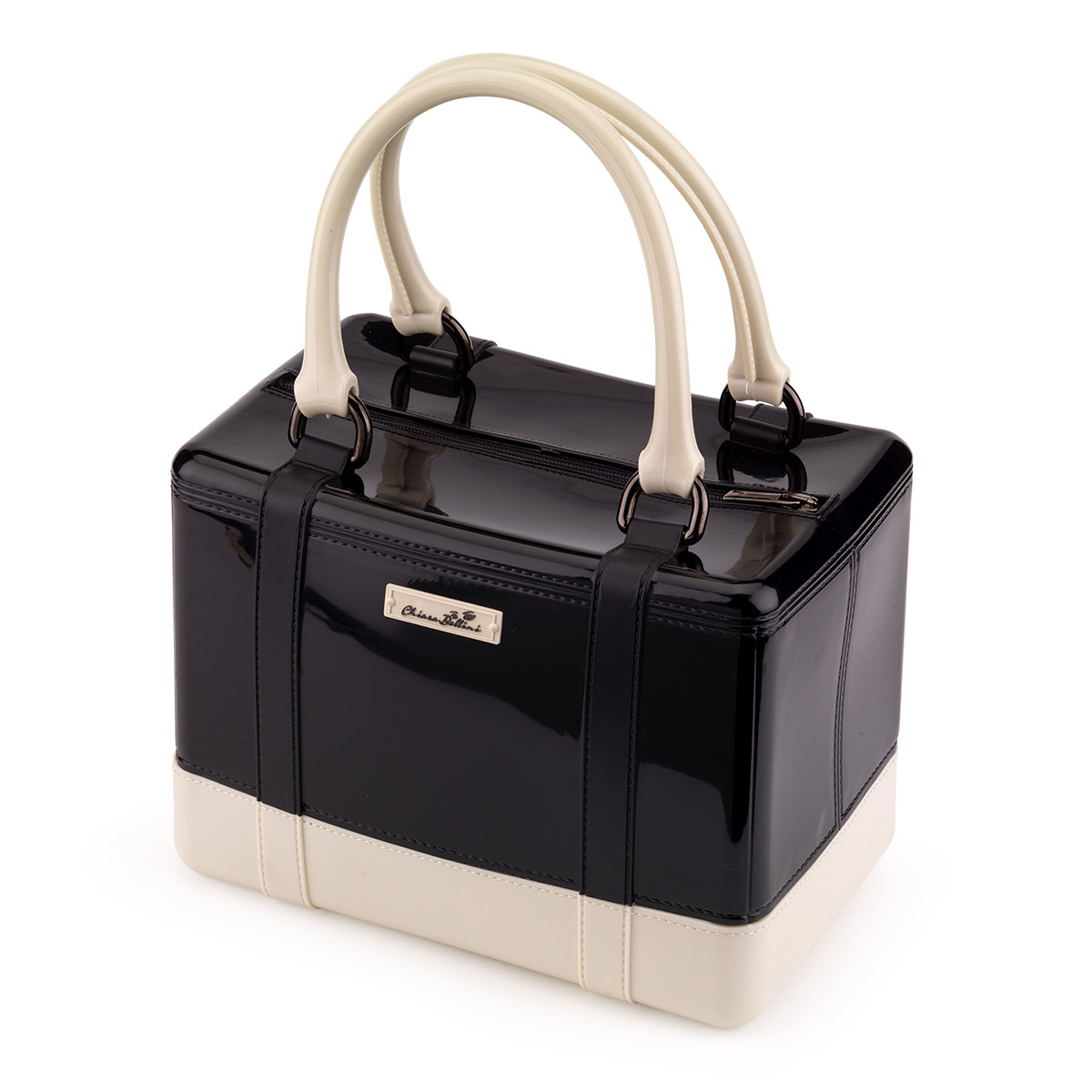 Double colour PVC Satchel handbag