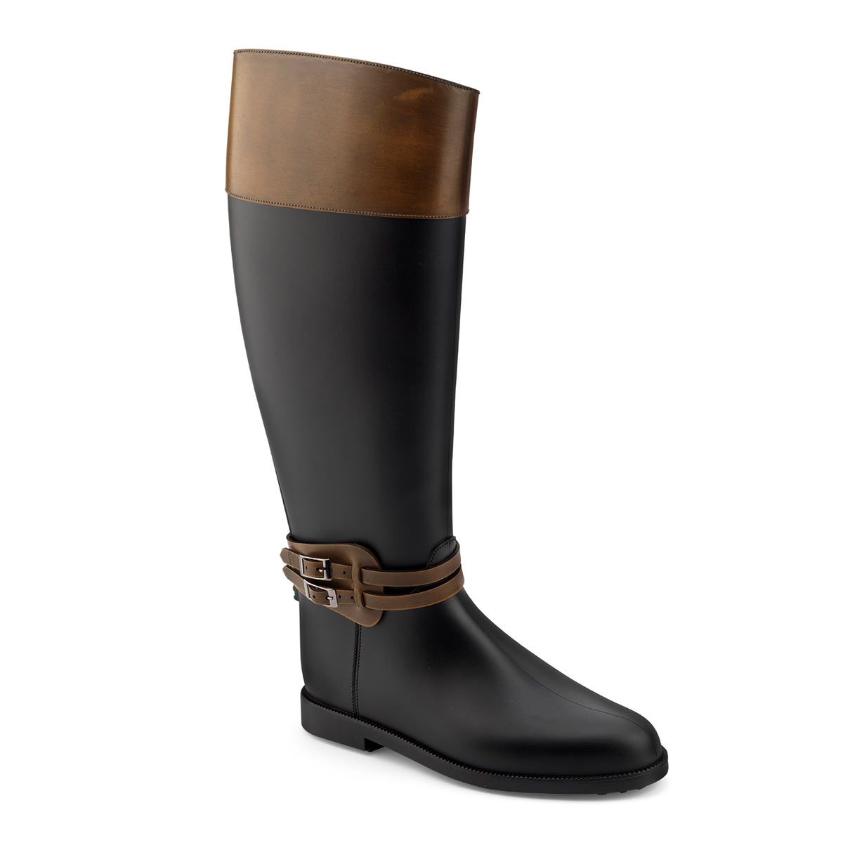 Riding boot with double ankle strap