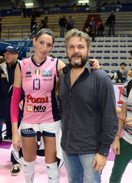 La giocatrice Rossella Olivotto con Lorenzo Bellini