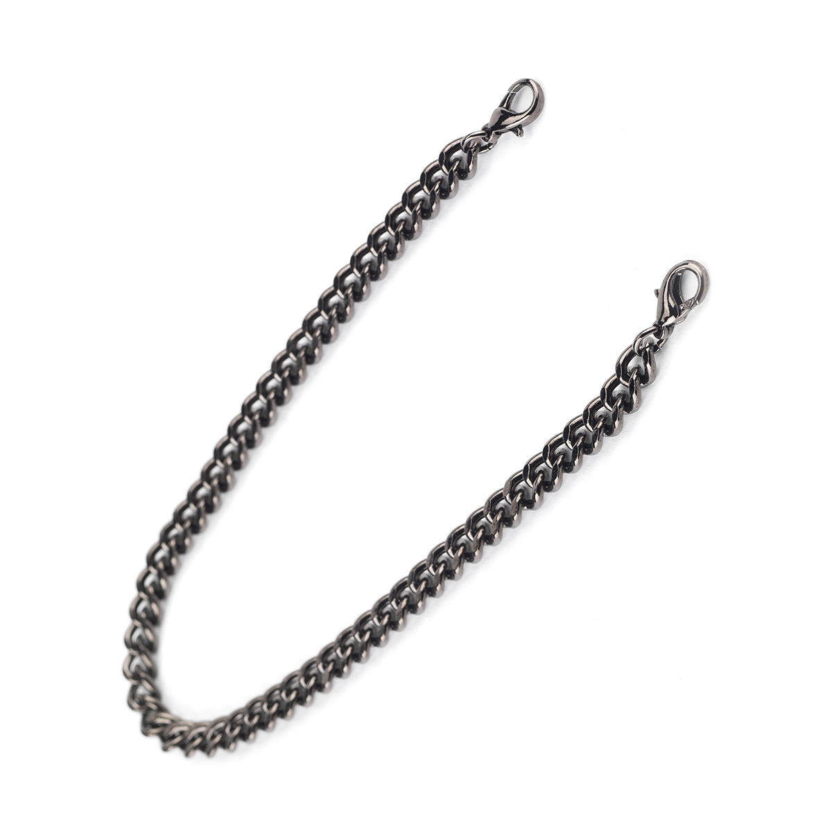 Metal chain handle for bags