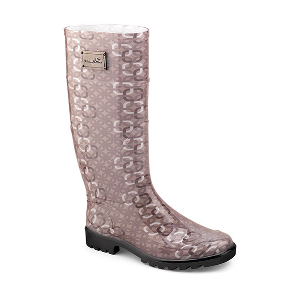 Bright pvc Rainboot with texture pattern