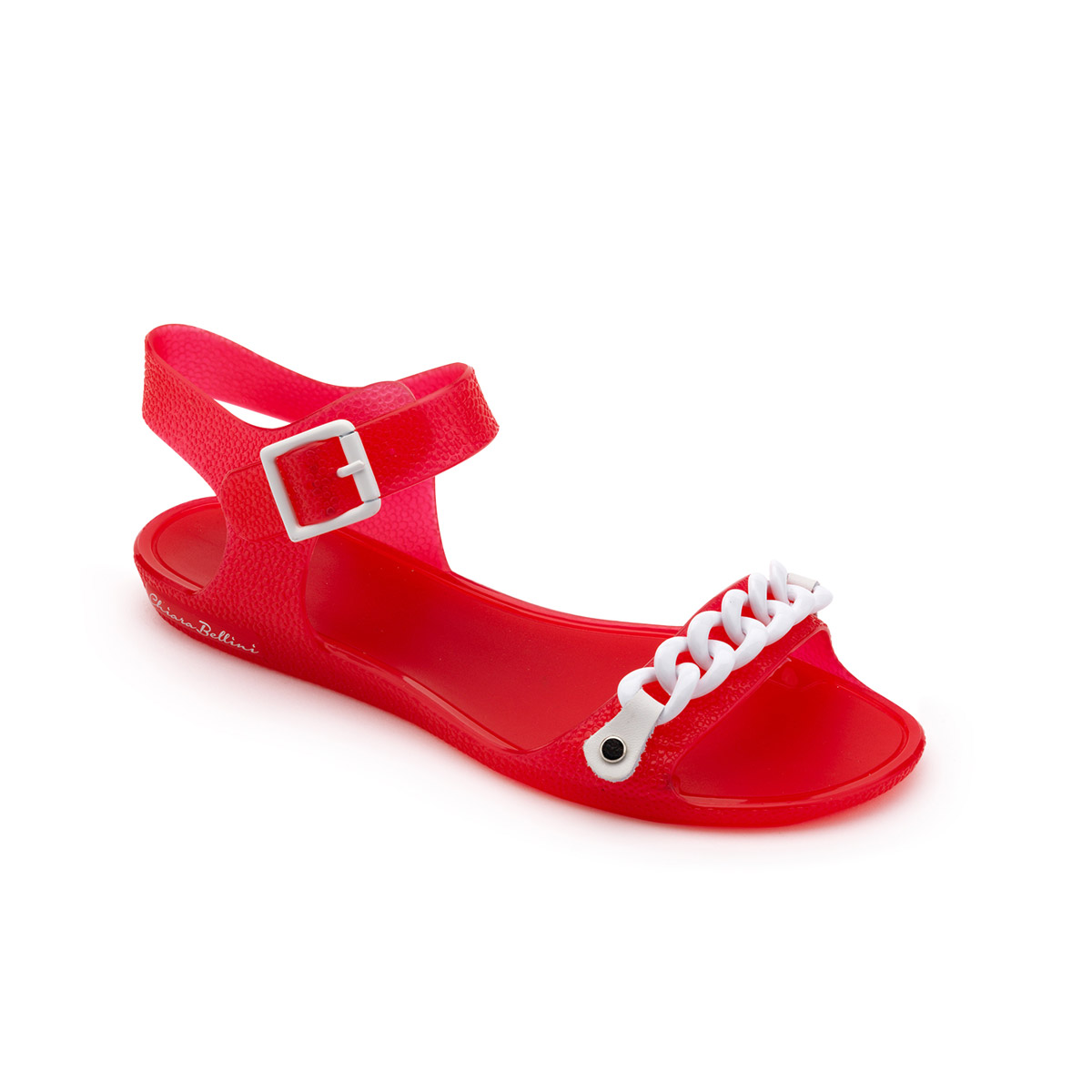 PVC SANDAL WITH TWO-COLOUR CHAIN