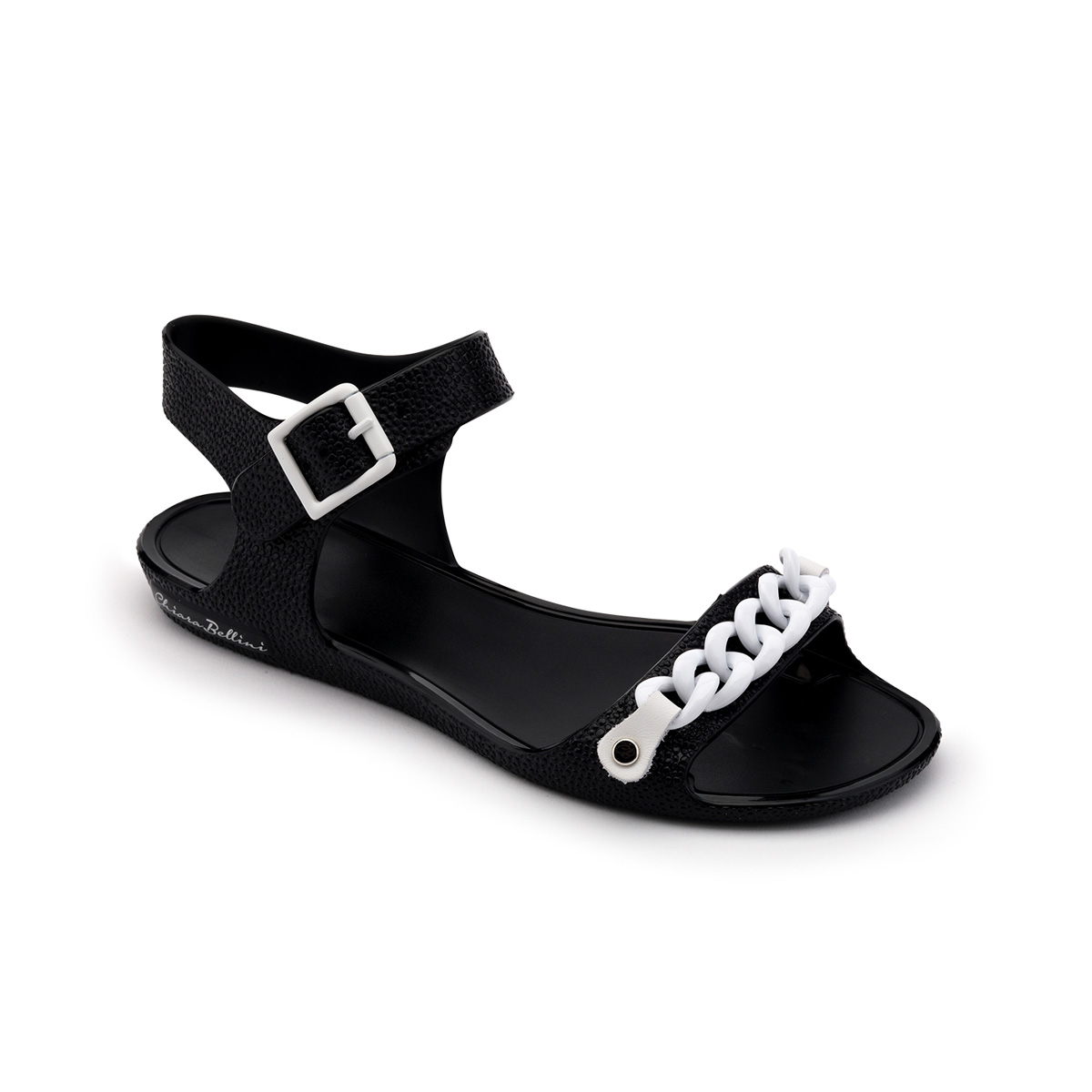 PVC SANDAL WITH TWO-COLOUR CHAIN