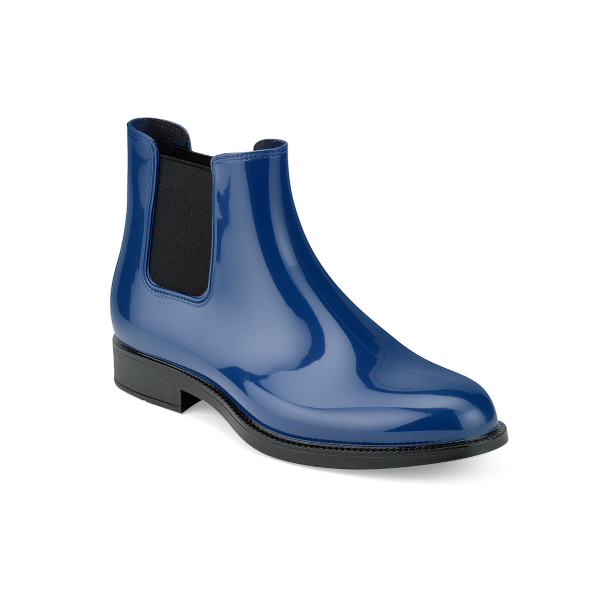 CHELSEA RAIN BOOT IN TWO-COLOUR PVC WITH BRIGHT FINISH