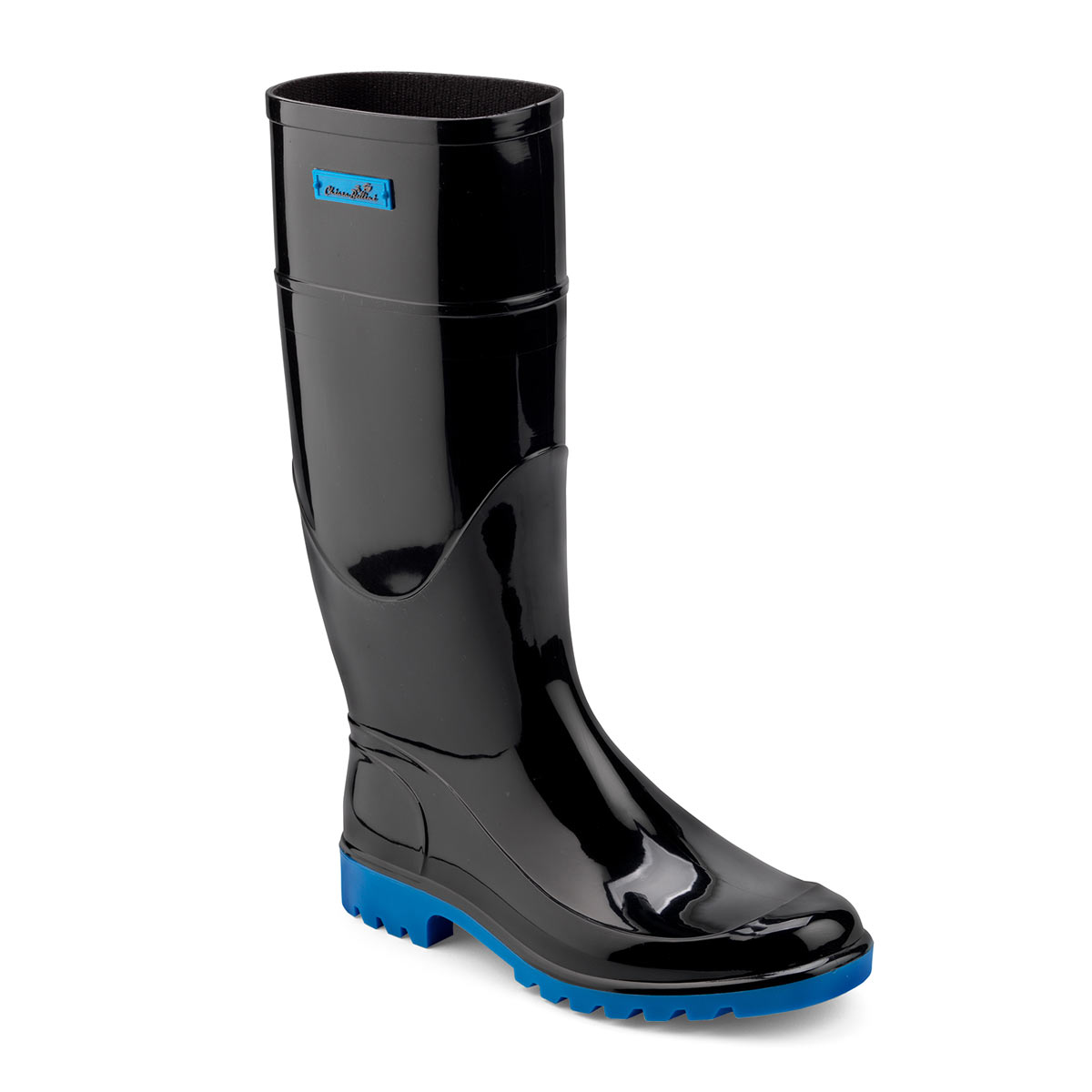 Bright pvc Rainboot with coloured label and sole